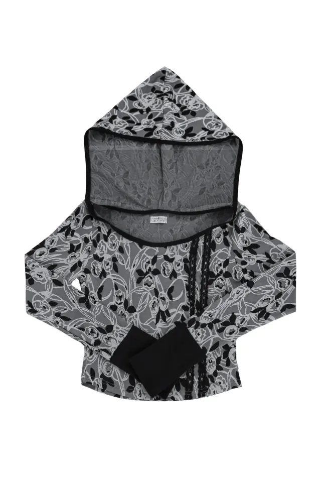 [ID] Floral Jacquard Set-up (Top) (Gray)