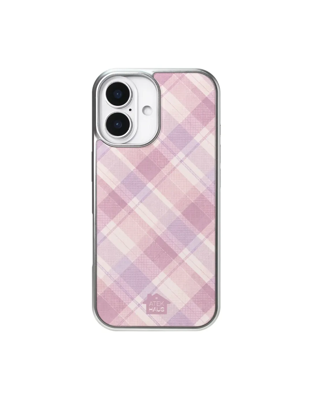 フォグチェック MagSafe対応シルバーガラスバンパーケース(Pink)