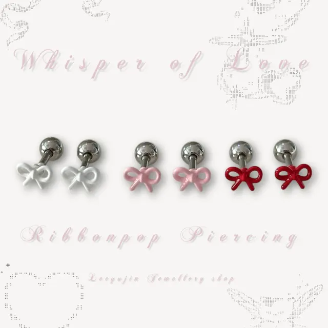 Ribbon pop earring