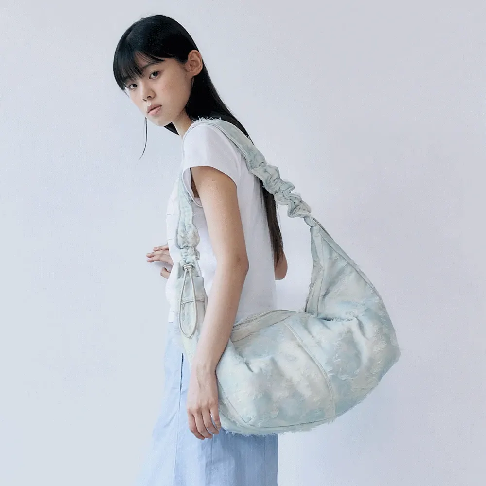 Porcelain bag (Large) - Creamy blue