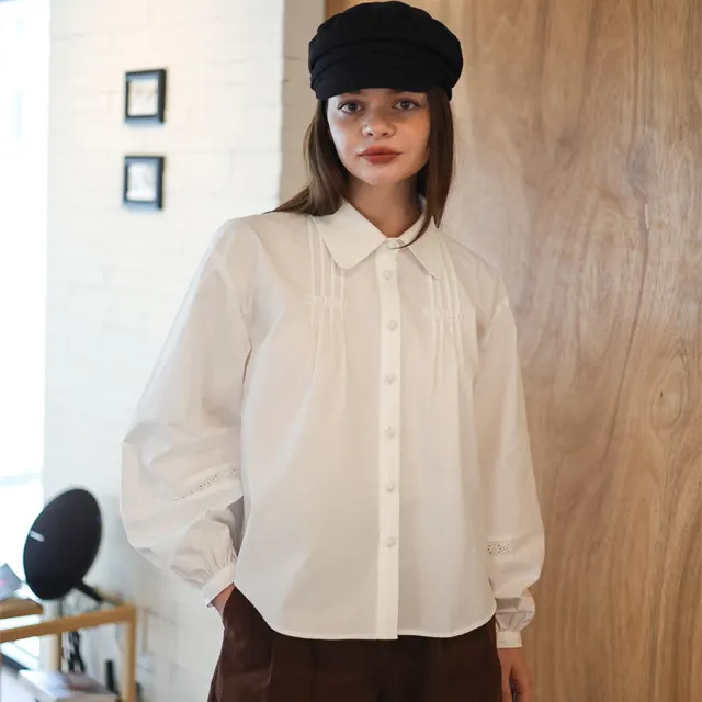 Posy Pintuck Blouse_white