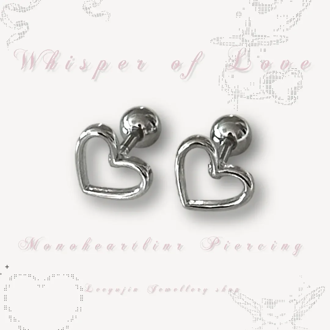 Mono heartline earring