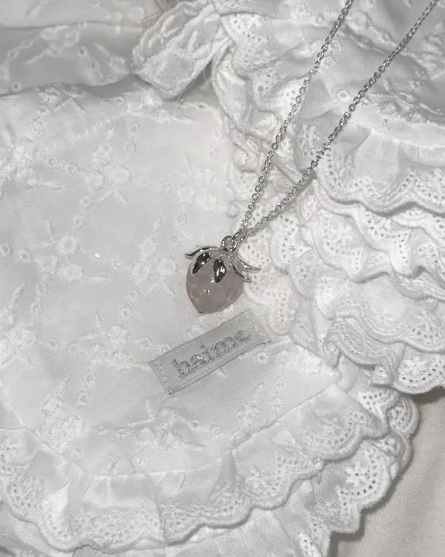 Super Cute Big Strawberry necklace(Long)