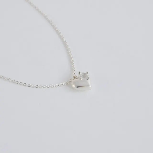 Half Heart Stone Necklace
