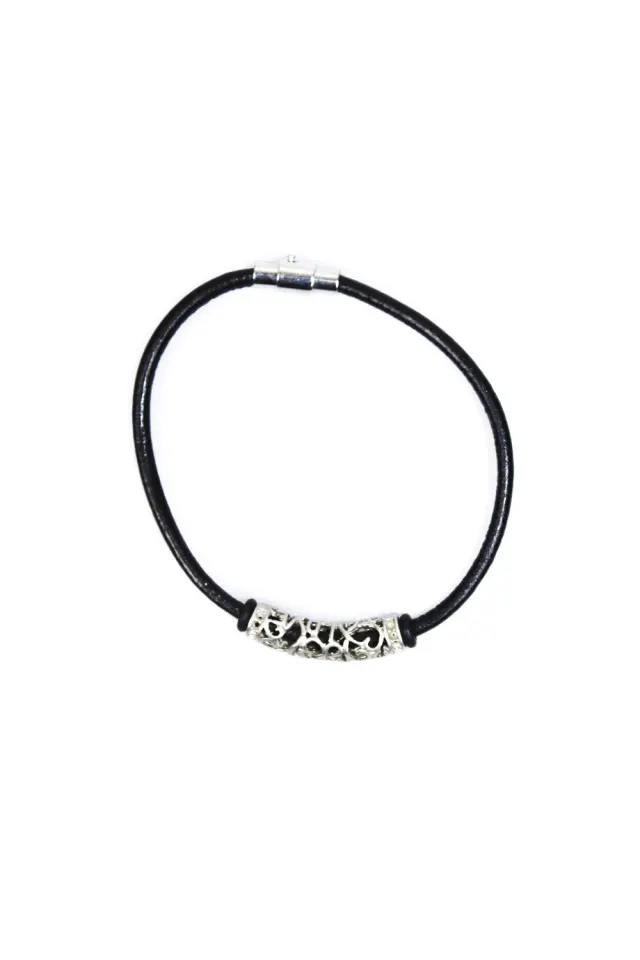 歲寒松柏 Antique leather bracelet