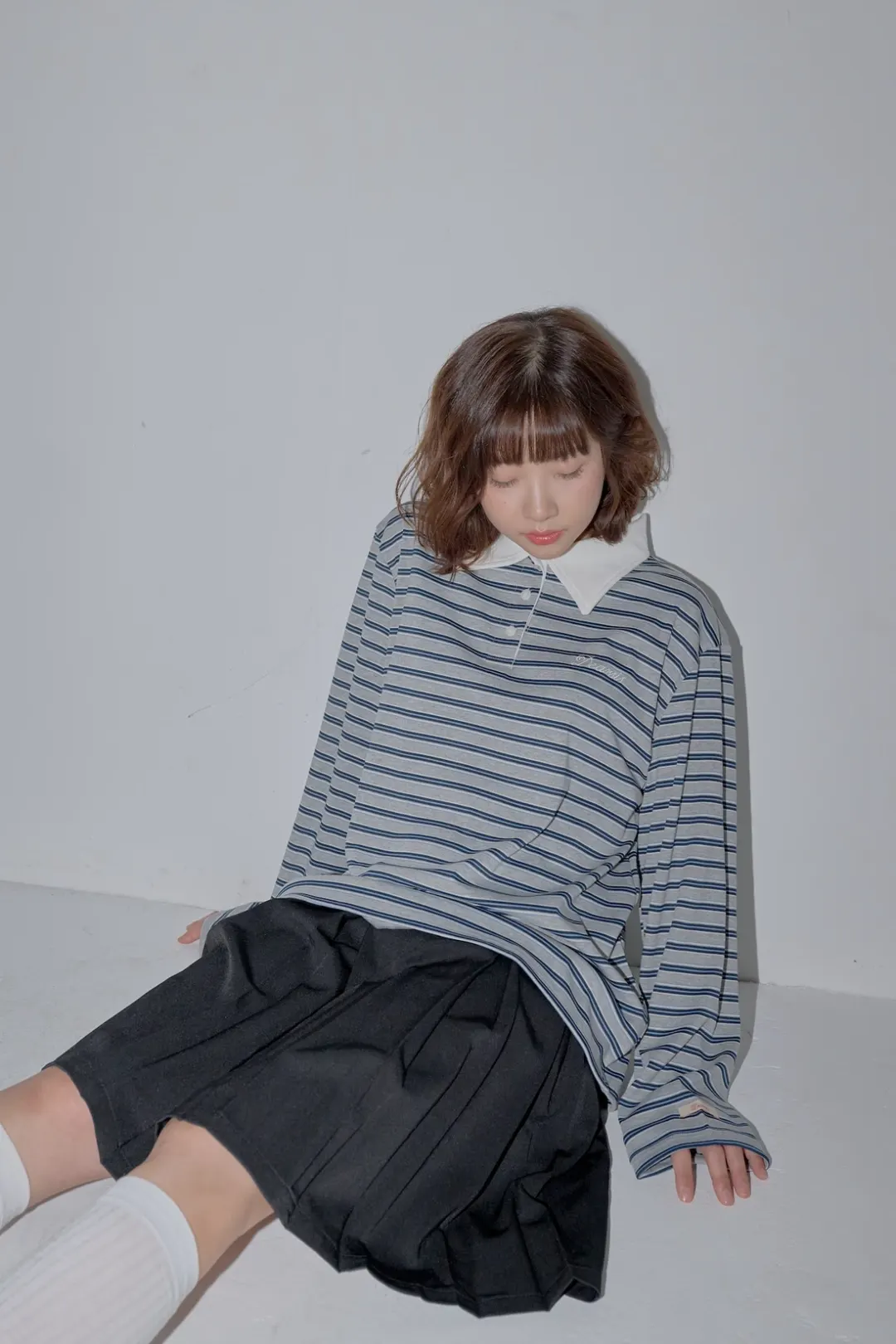 Stripe Rugby T-shirt (Gray)