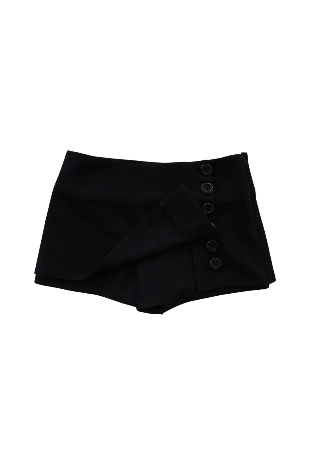 [ID] Classic Button Skort - Black