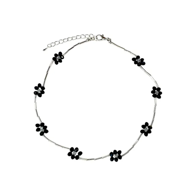 Flower Crystal Beads Necklace