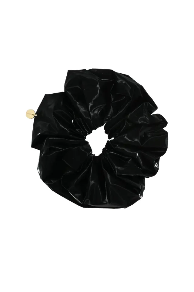 Shiny Big Scrunchie - Black