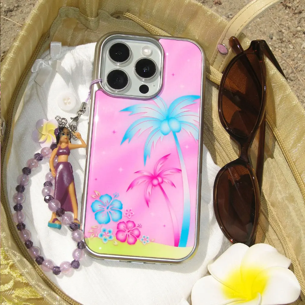 【TPUケース】 Pink Hawii Case