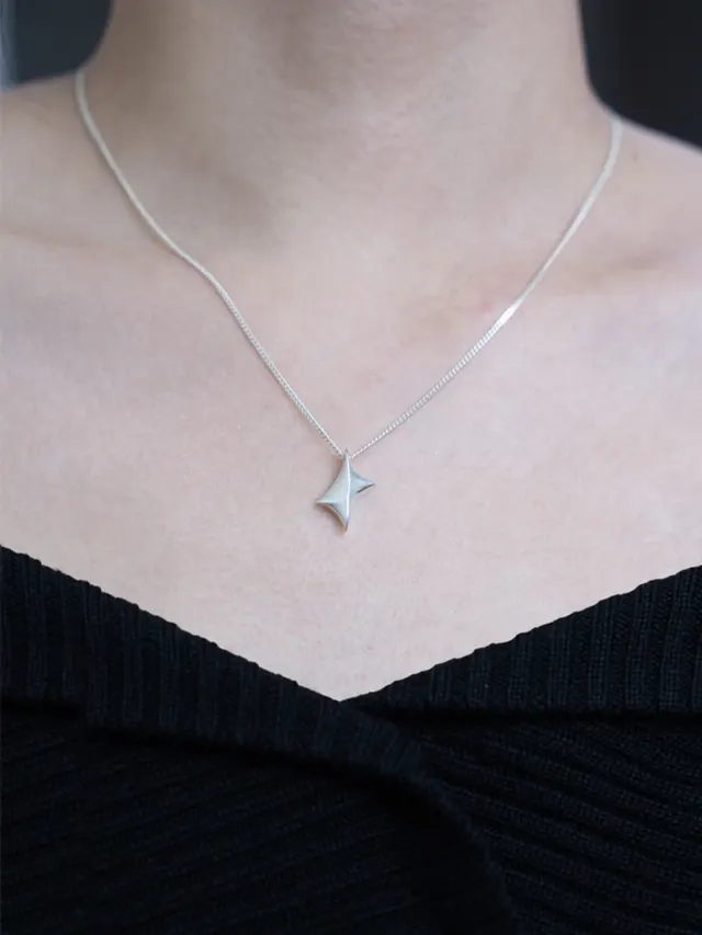 Headlight Necklace 1 - Silver