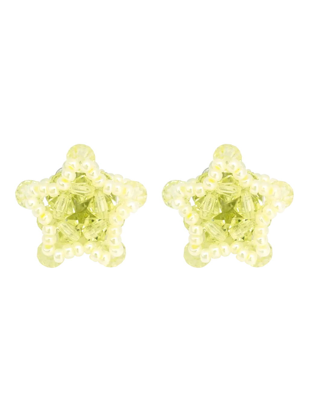 Star Beads Earrings (Lemon)