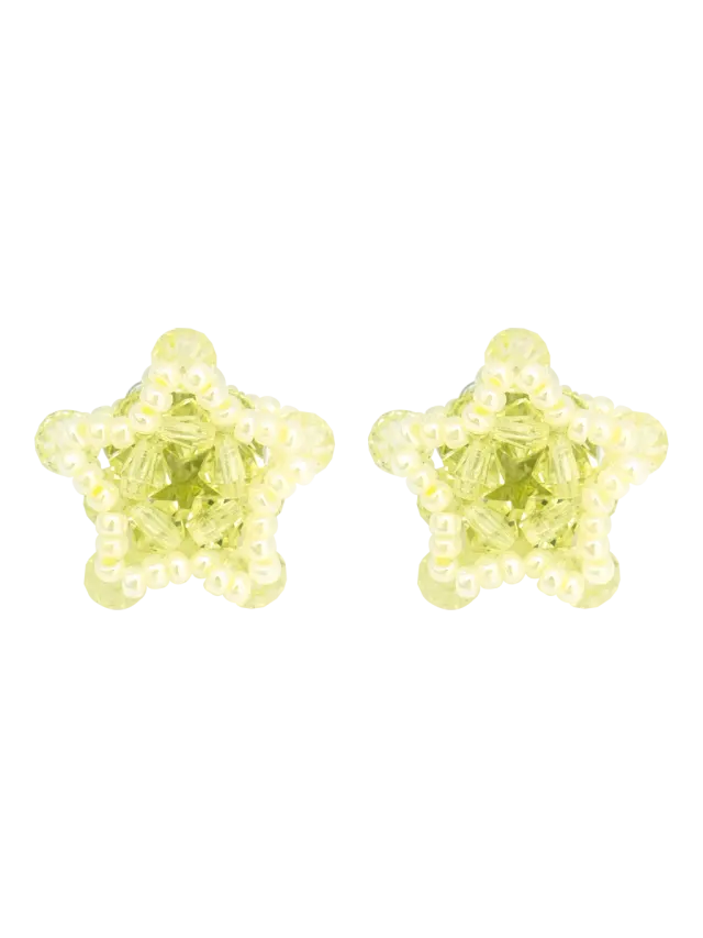 Star Beads Earrings (Lemon)