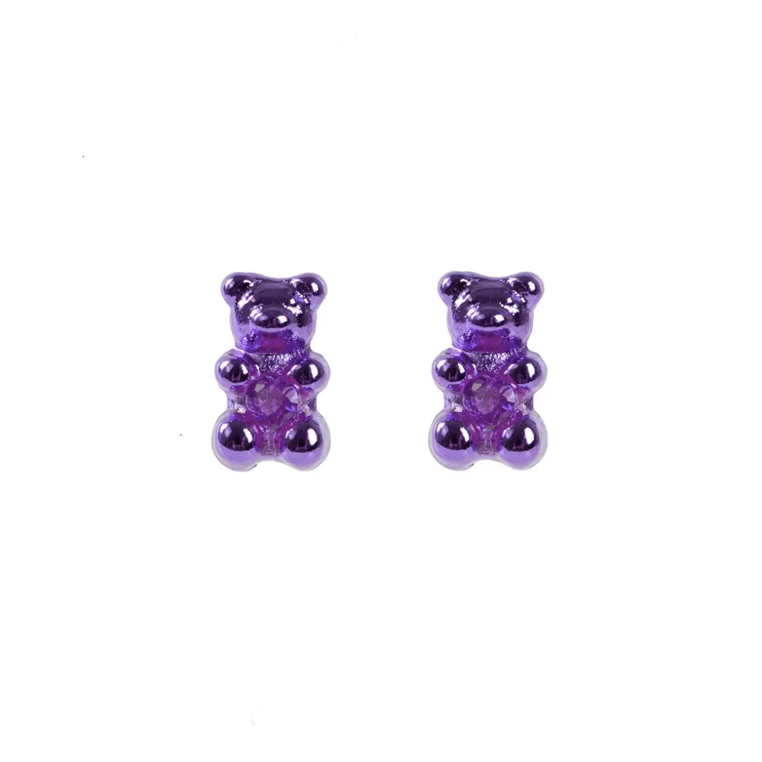 Petit Bear Earrings_Purple