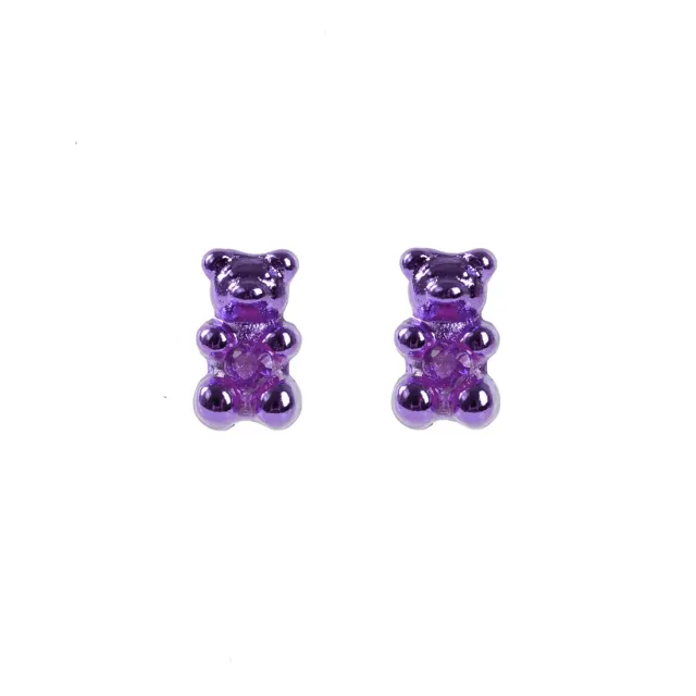Petit Bear Earrings_Purple