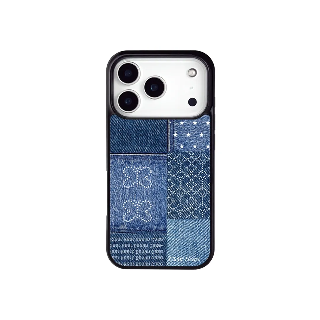 Denim Patchwork Case - Butterfly Whisper