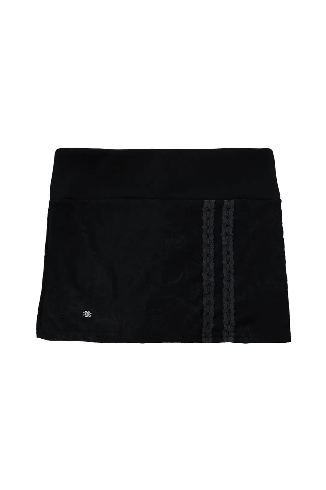 [ID] Floral Jacquard Set-up (Skirt) (Black)