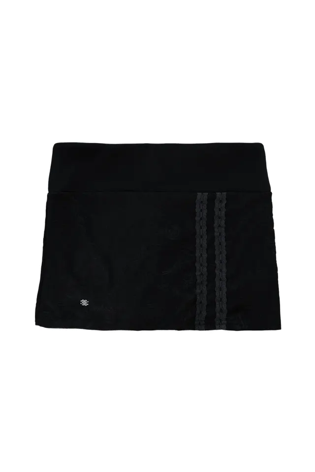 [ID] Floral Jacquard Set-up (Skirt) (Black)