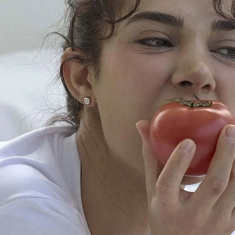 tomato earring