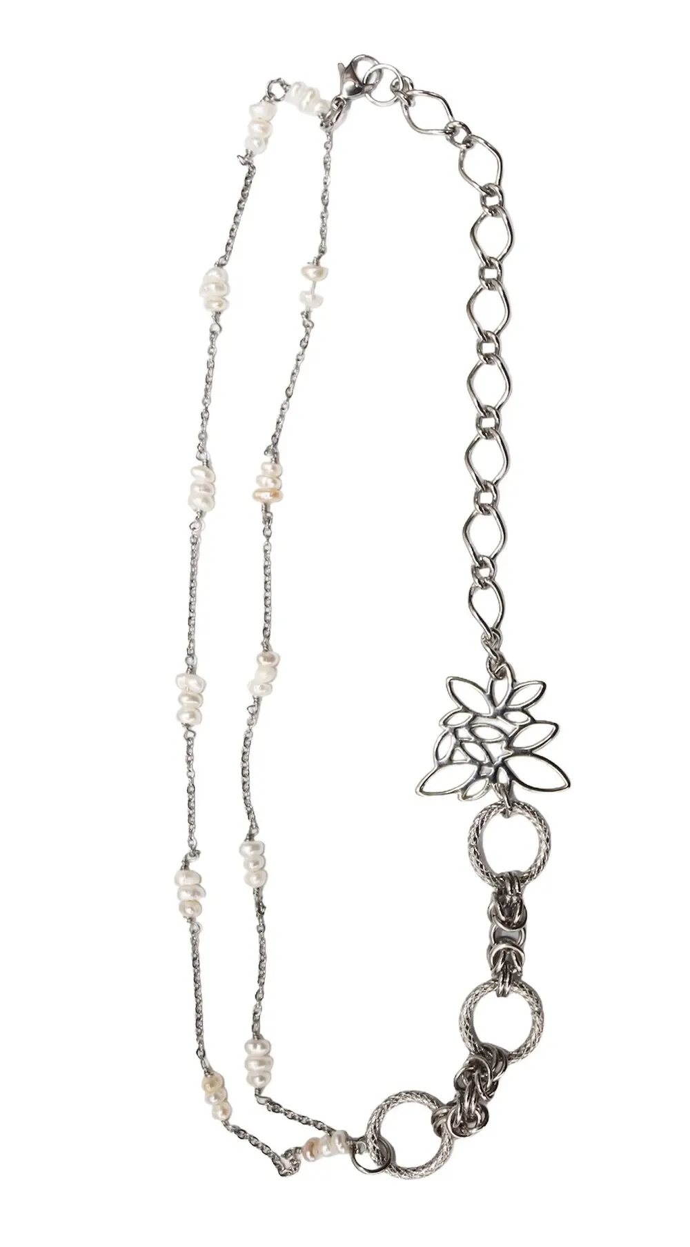 花樣年華 蓮花 真珠 chain necklace