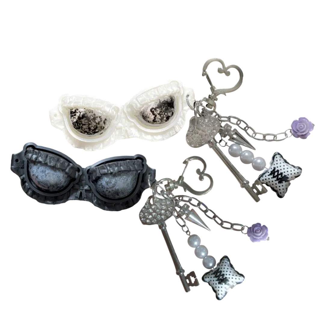 bra lace clicker keyring