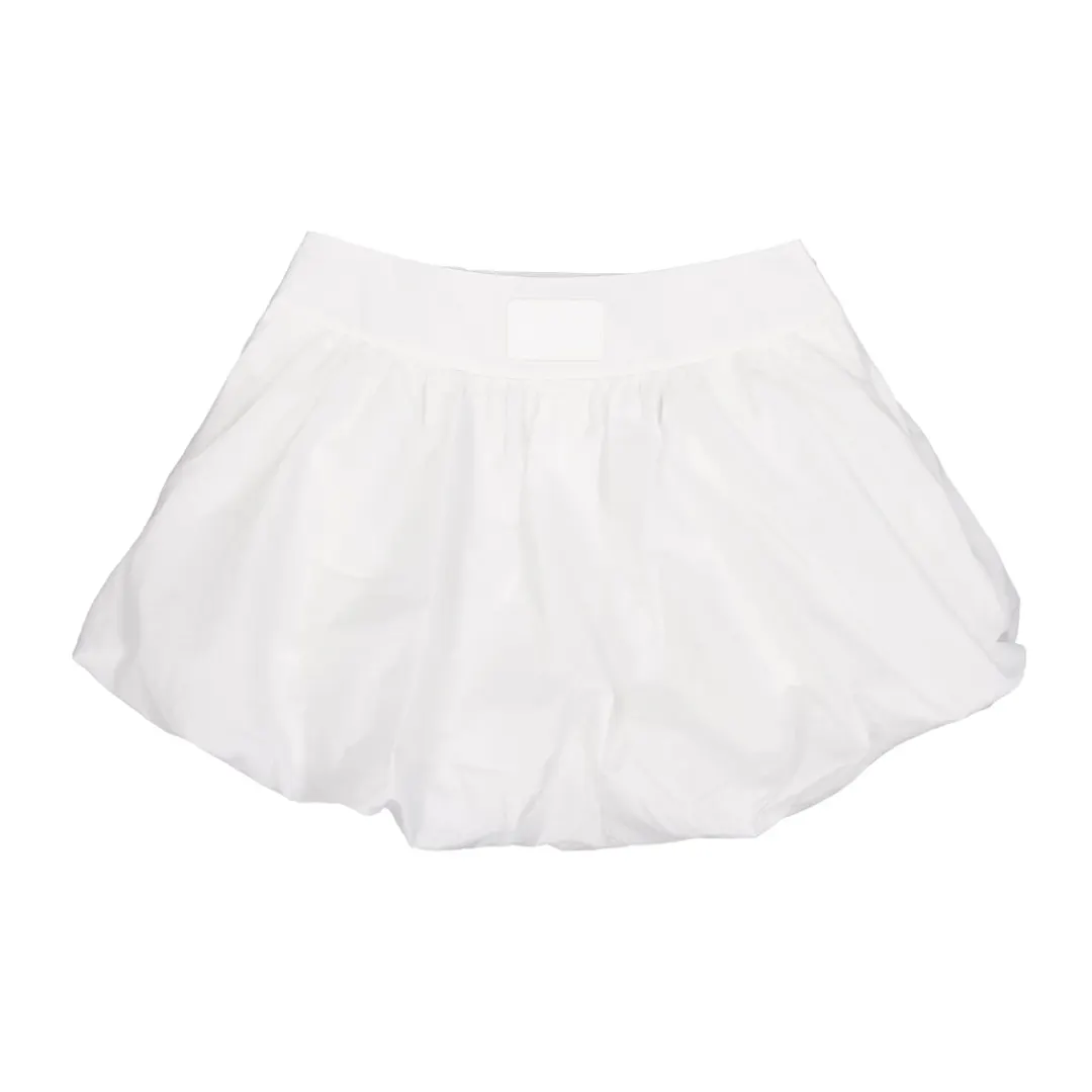 [UPDRAFT] BALLOON NYLON SKIRT WHITE