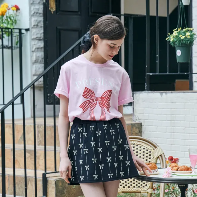 MET present printing T-shirt Pink