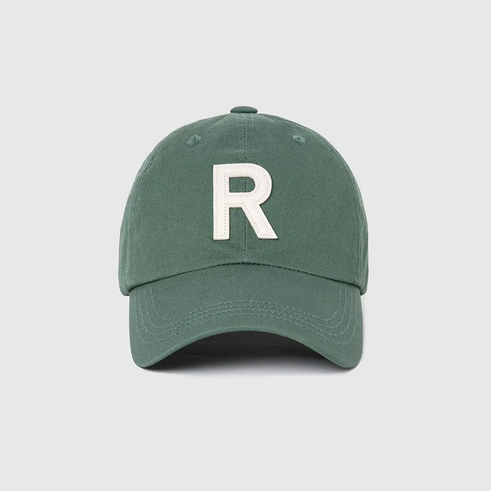 Rロゴパッチ刺繍入りボールキャップ- Green