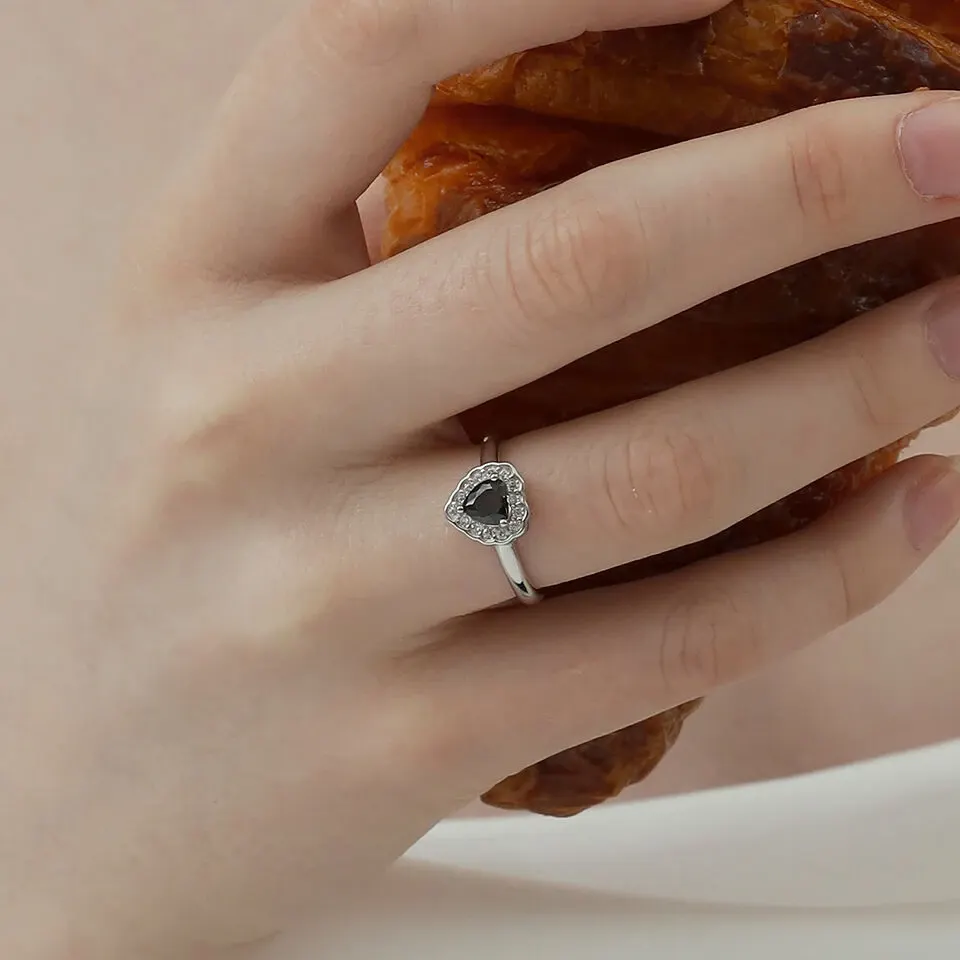 [Silver925] Moika Heart Ring (2colors)