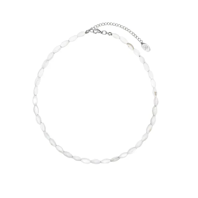 Bohemian sage Necklace [somke white]