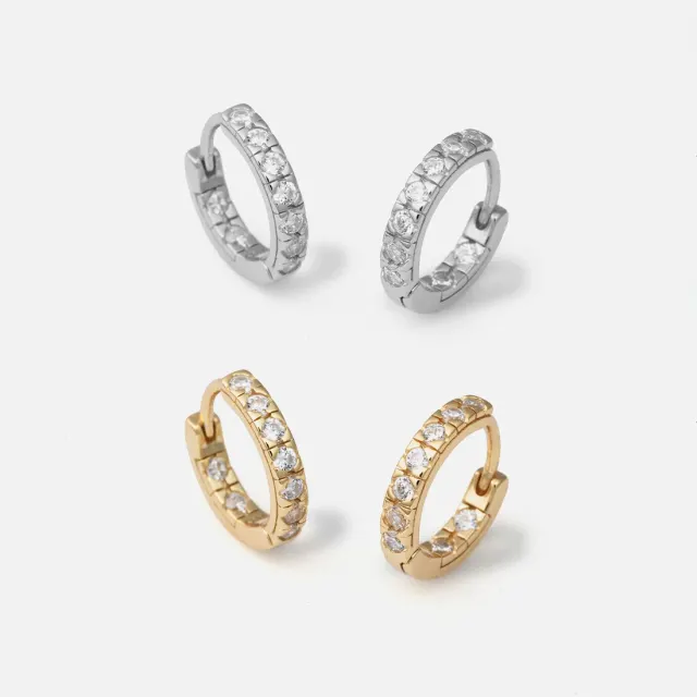 [Silver925] Ostankino Huggie Earrings