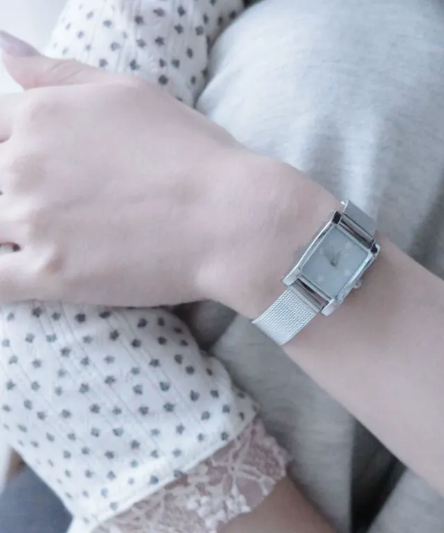 Bubble Heart Watch (Silver White)
