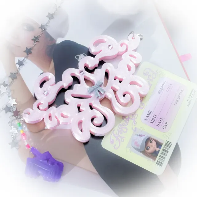 star fairy card holder pink
