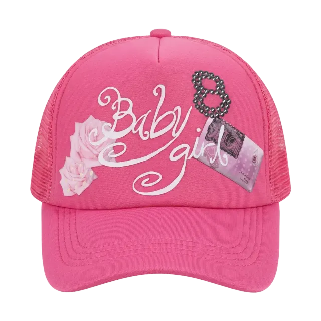 baby girl 8 cap pink