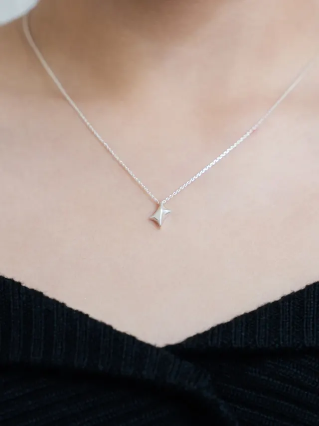 Headlight Necklace 2 - Silver