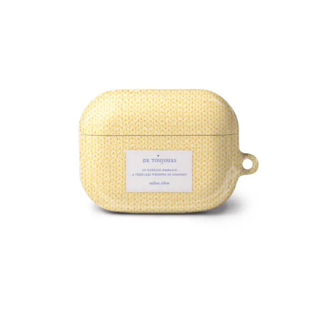 Butter Yellow Knit AirPods case