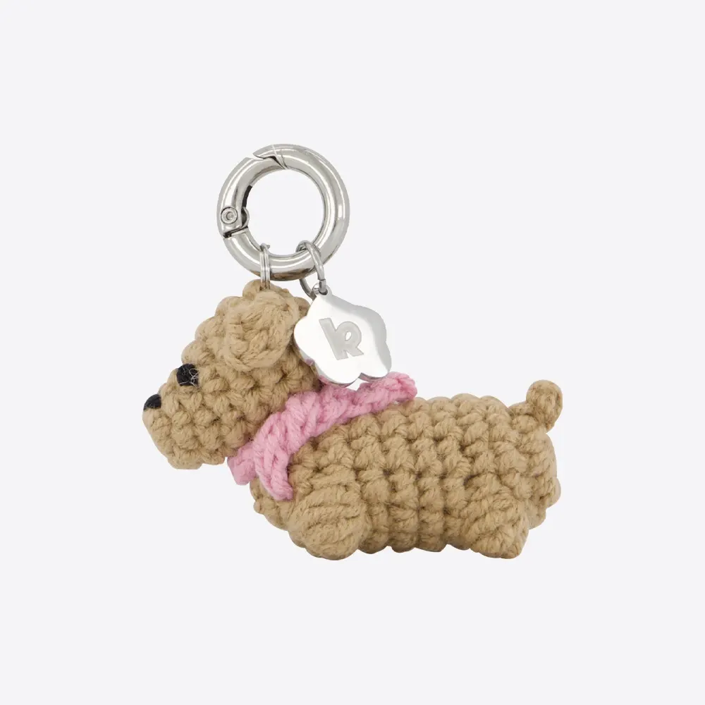 Puppy Knit Keyring (Handmade)