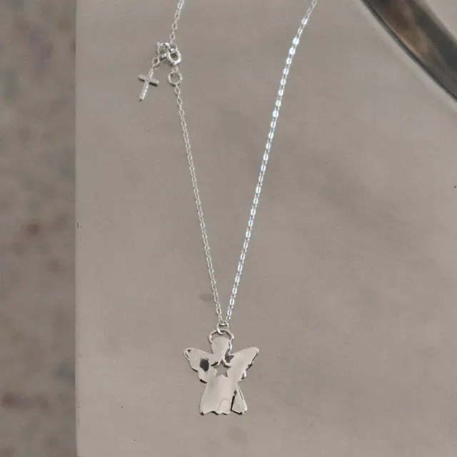 Angel Ornament Necklace - Silver