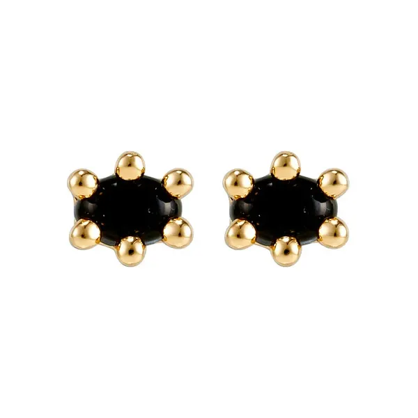 lace earrings (onyx)