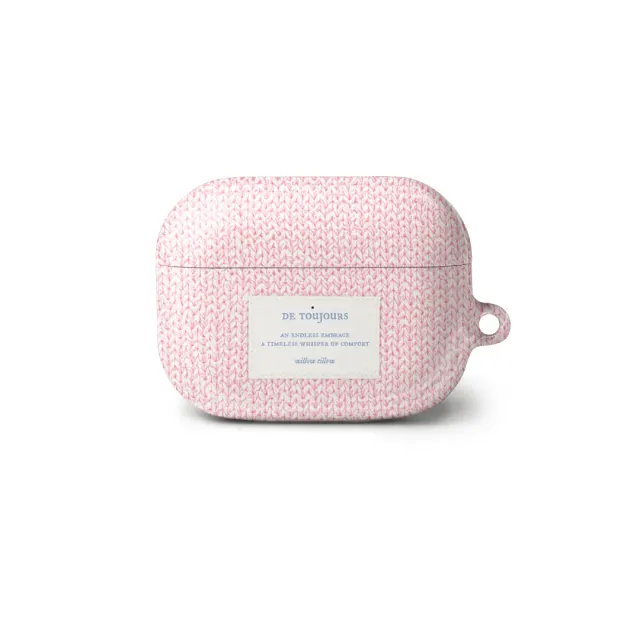 Baby Pink Knit AirPods case