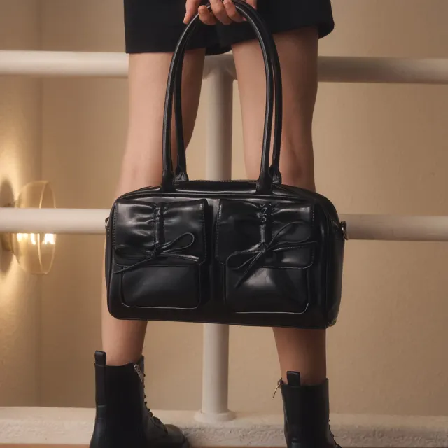 marron pocketbag - Black