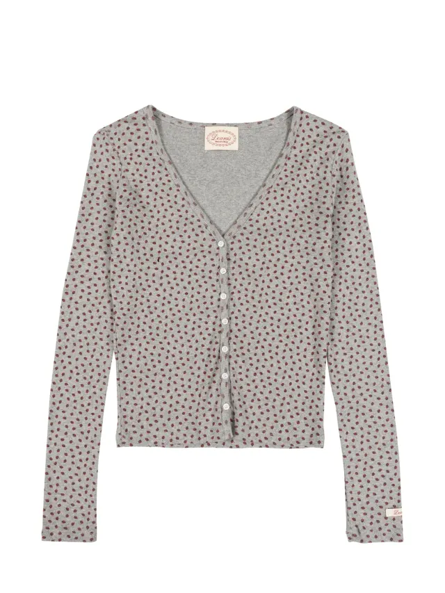 Strawberry cardigan (Melange gray)