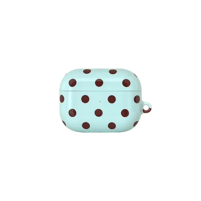 Dot Pattern AirPods Case - Mint Brown