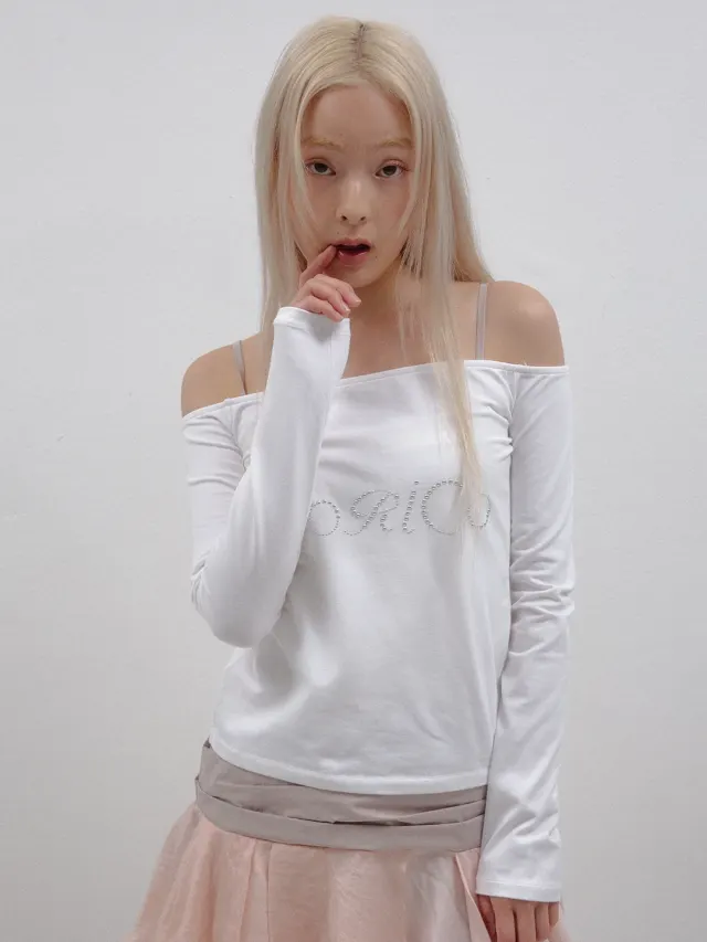 OFF-SHOULDER LONG SLEEVE - WHITE