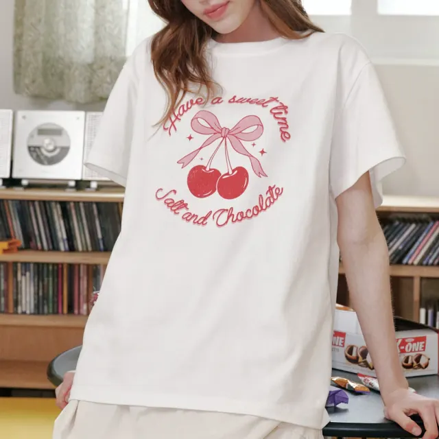 [HAST] スウィートチェリーTシャツ - Ivory
