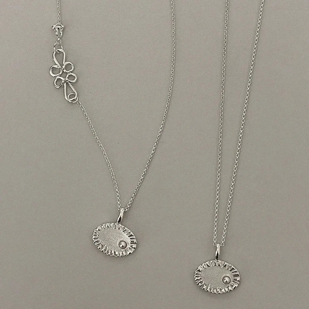 Pleats Necklace - Silver