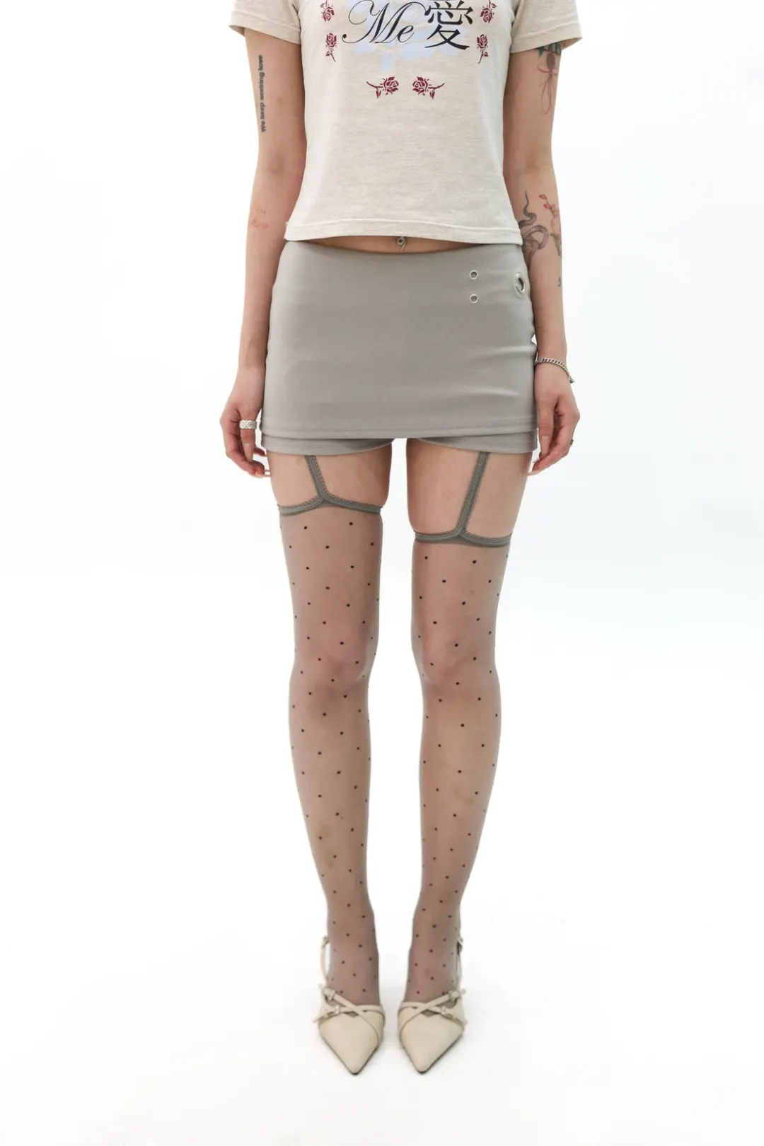 [Gerbera] Eyelet mini pantskirt (3color)