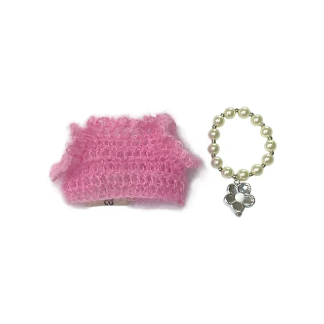 Pink Top & Necklace Doll Clothes Set