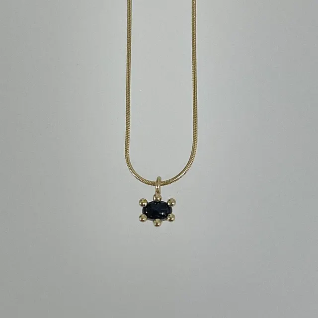 lace necklace (onyx)