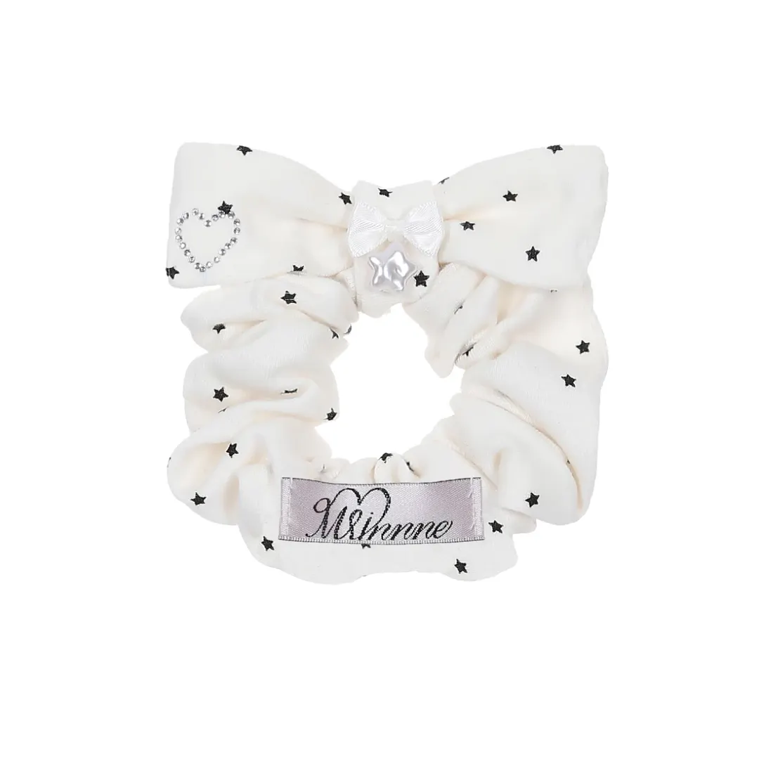 Mini star scrunchie(Vanilla white)